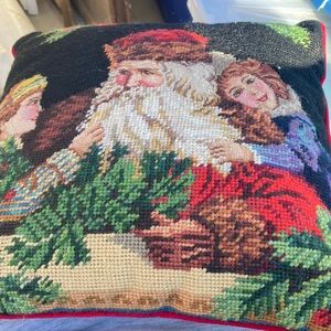 Needlepoint pillow Christmas